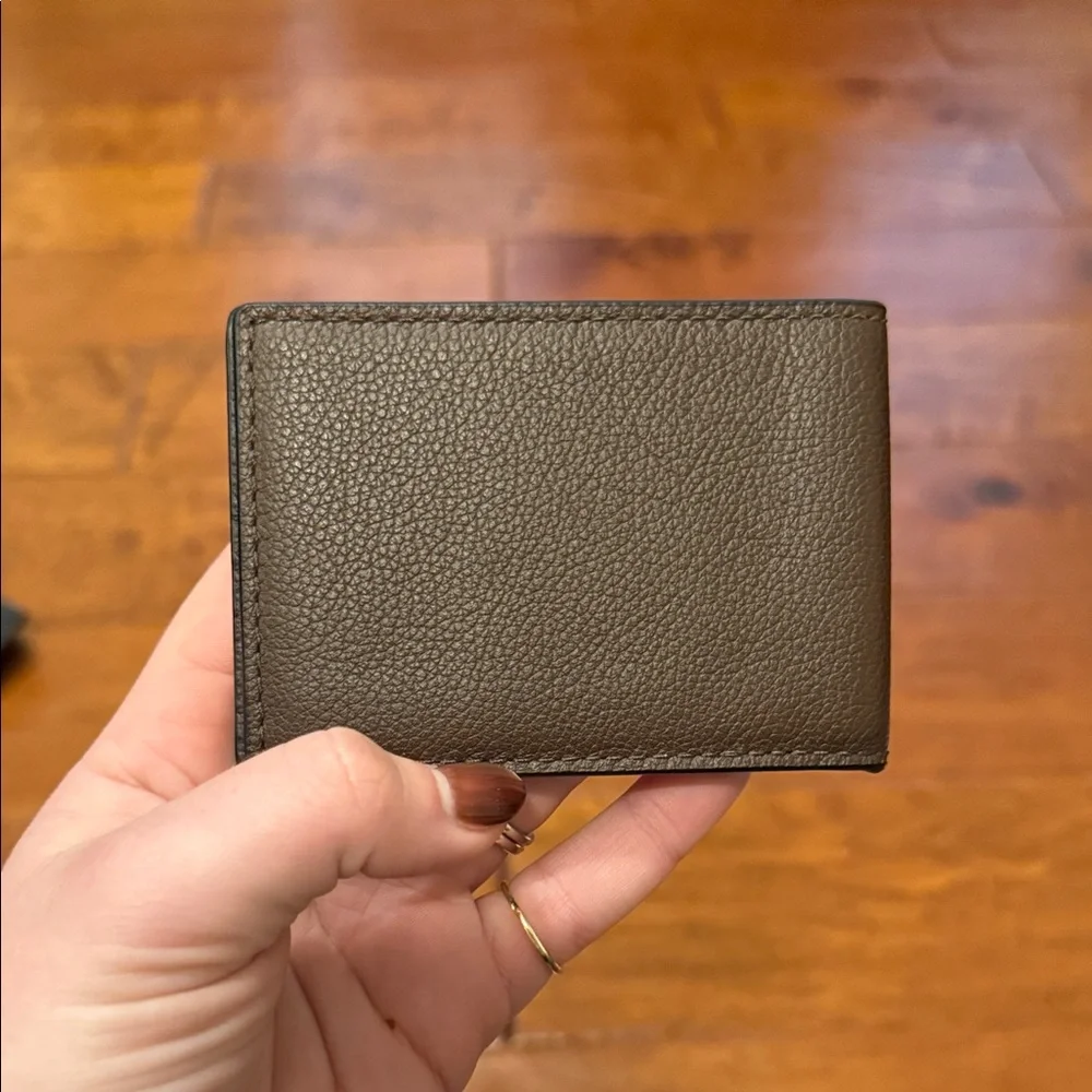 Coach Dark Brown Leather Card Holder